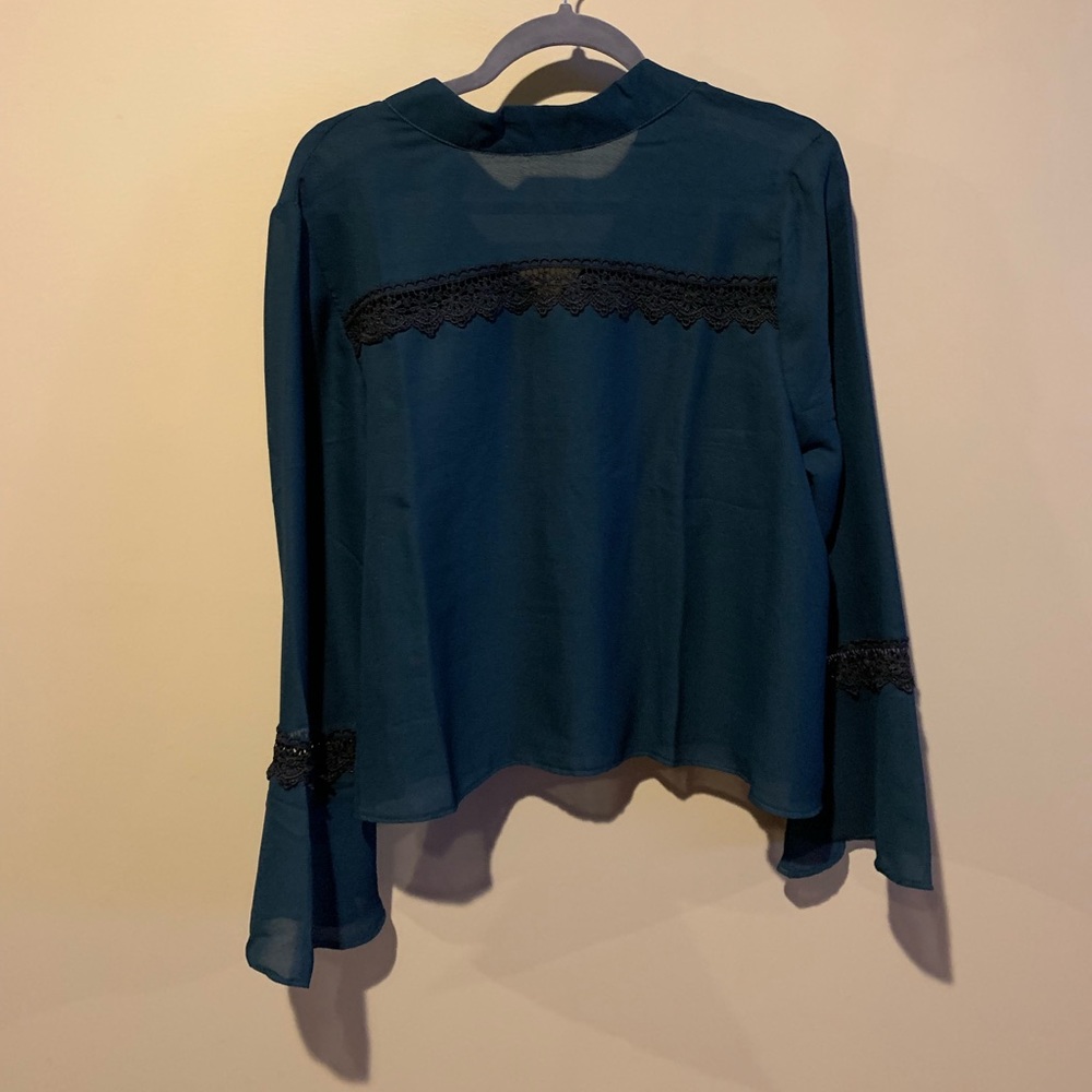 Long Bell Sleeve Blouse
